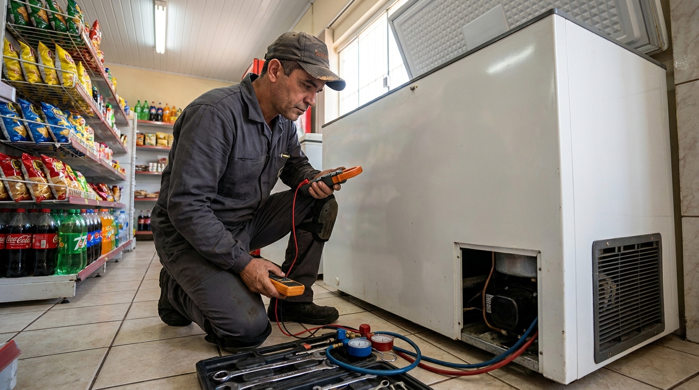 Conserto de placa eletrônica de freezer no Poço, Maceió‑AL